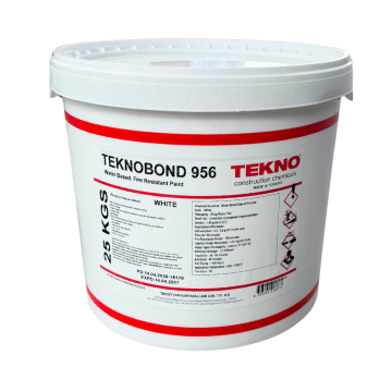 Огнестойкая краска Teknobond 956 на водной основе для бетона и дерева, белый цвет, 25 кг
